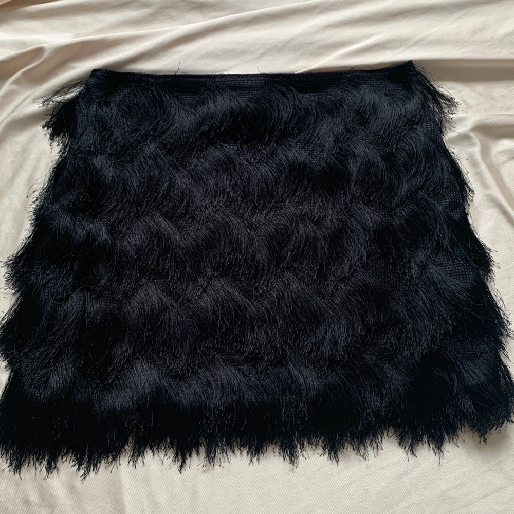 Fringe Mini Skirt